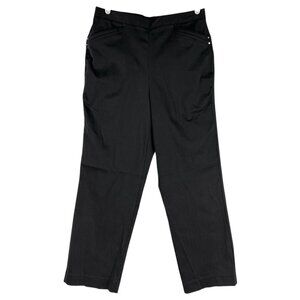 Alfred Dunner Women Pull-on Stretch Straight Black Pants 8 Traditional Fit NWT